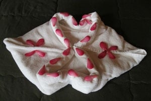 Towel with petals